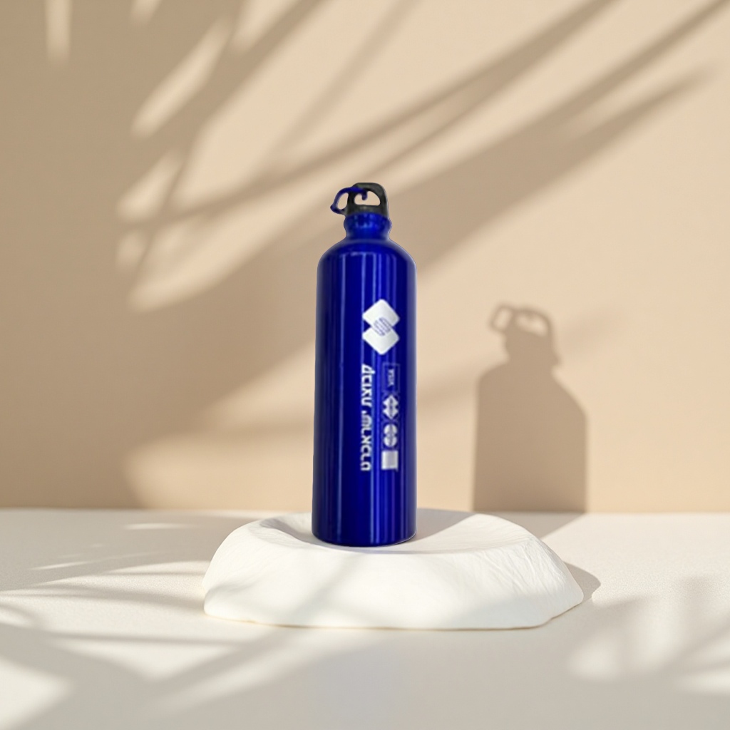 This blue water bottle is a portable, heat-insulating, large-capacity household and office water cup details Picture