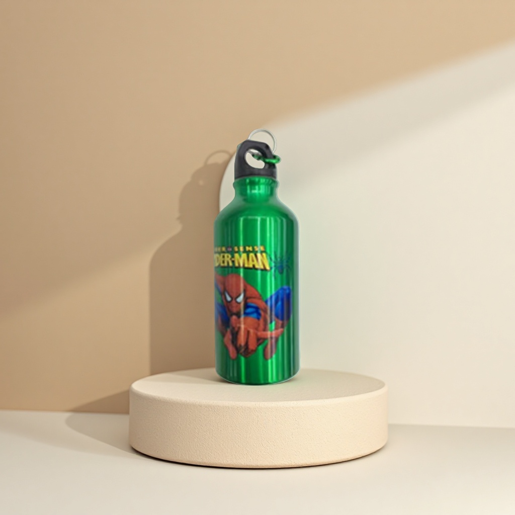The portable children's insulated water bottle with Spider-Man pattern green is safe, non-toxic and leak-proof Application Scenario
