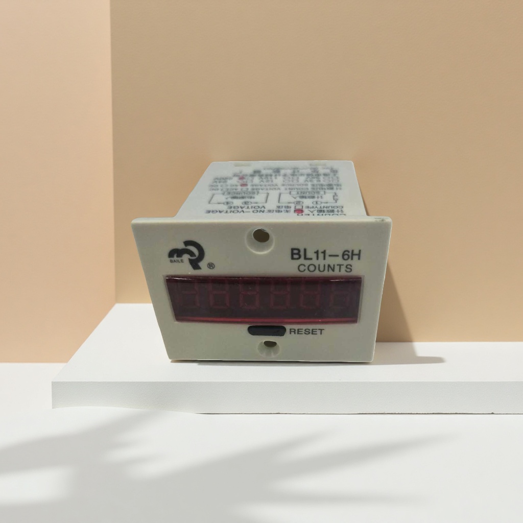 Installation of the BL11-6H industrial electronic counter with a 6-digit digital display panel