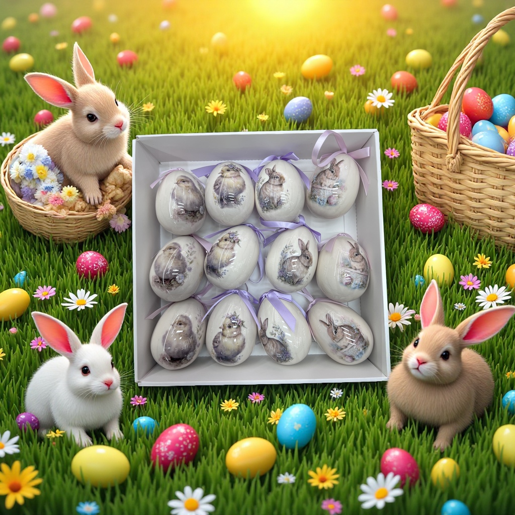Original hand-painted art hanging paintings of painted eggs, soft furnishings for living room and bedroom walls details Picture