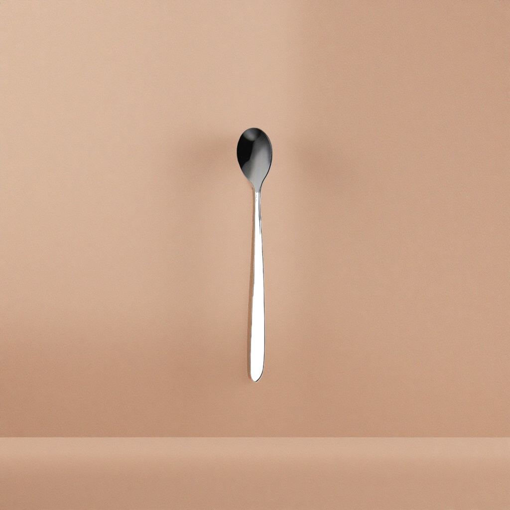 Metal spoon, stainless steel long-handled spoon, 15cm, household kitchen spoon, multi-functional stirring spoon