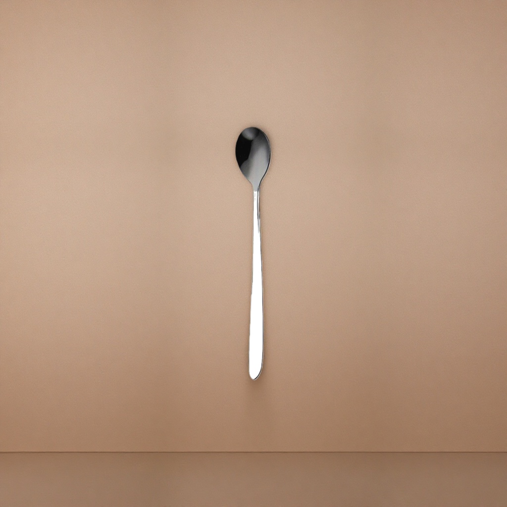 Metal spoon, stainless steel long-handled spoon, 15cm, household kitchen spoon, multi-functional stirring spoon Specification image