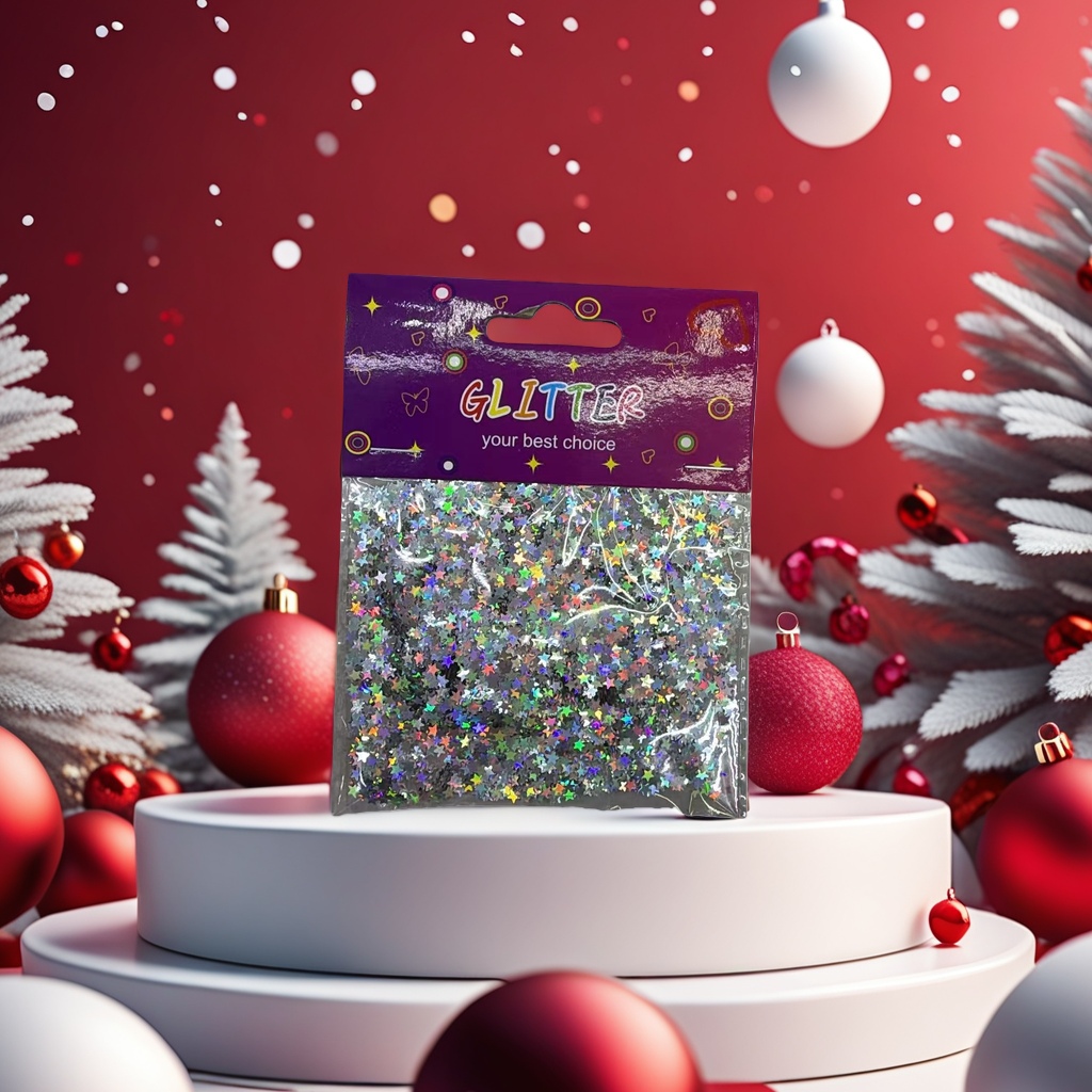 Colorful star-studded sequin packaging bag with glitter decoration, handcrafted DIY material, universal type Application Scenario