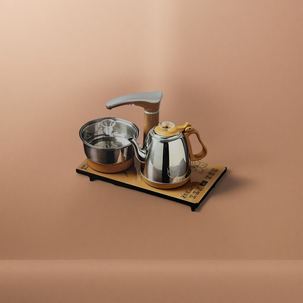Stainless steel tea set, teapot with tea pot, multi-functional tea boiling and brewing combination