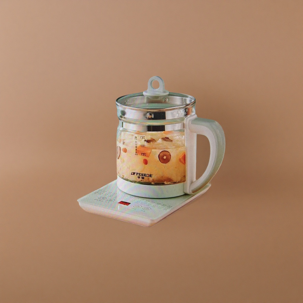 The Beiding Health Care Pot is a household multi-functional electric stew pot with a glass body. It can be reserved for making soup and tea details Picture