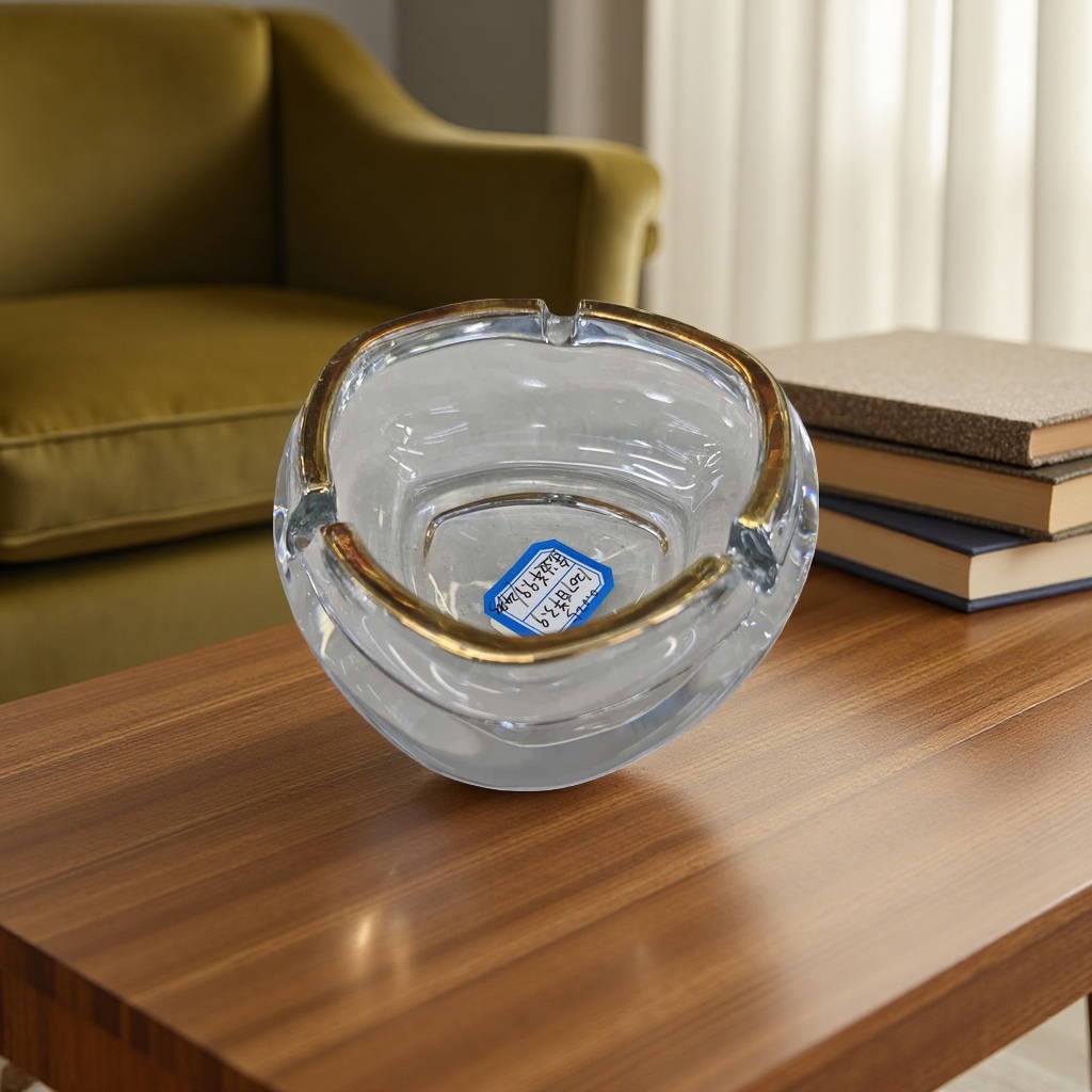 منفضة السجائر الزجاجية الشفافة Specification image