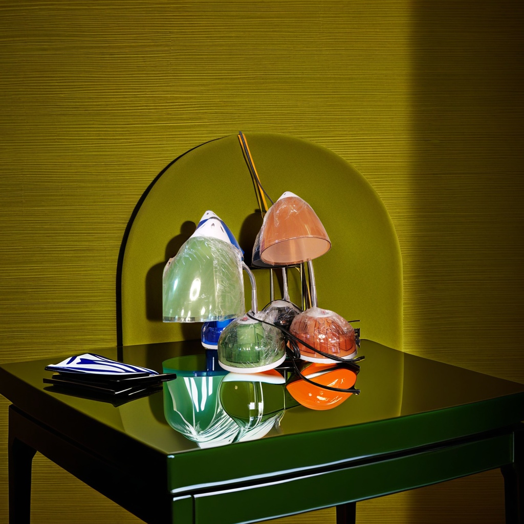 Colorful dimmable LED eye-protecting desk lamp, modern and simple bedroom study