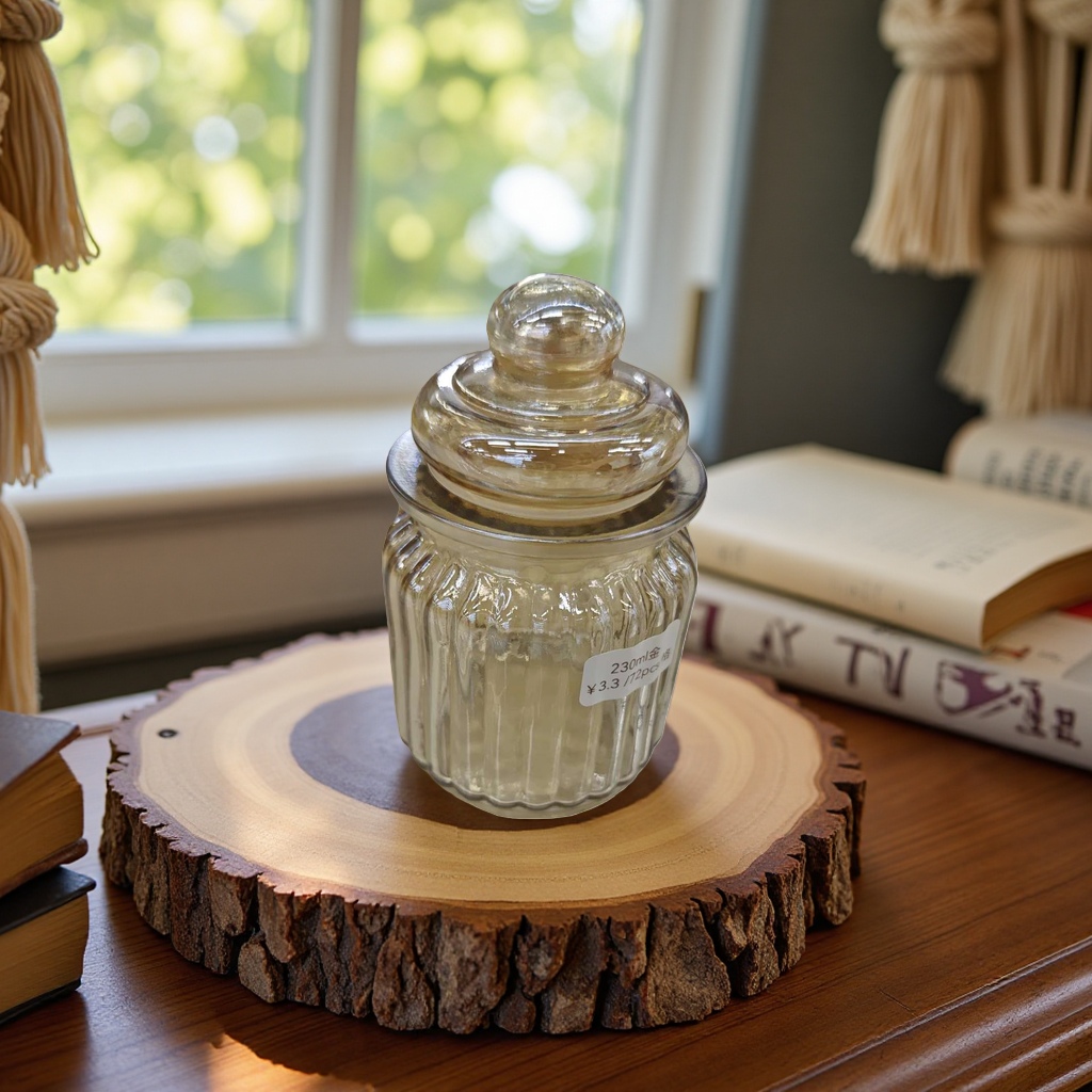 Amber glass jar 300ml home scented candle container Empty bottle DIY handcrafted storage jar details Picture