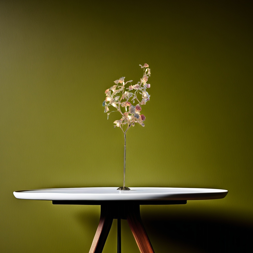Decorative flower tree lamp LED warm light bedroom bedside decoration, festive atmosphere lamp Specification image