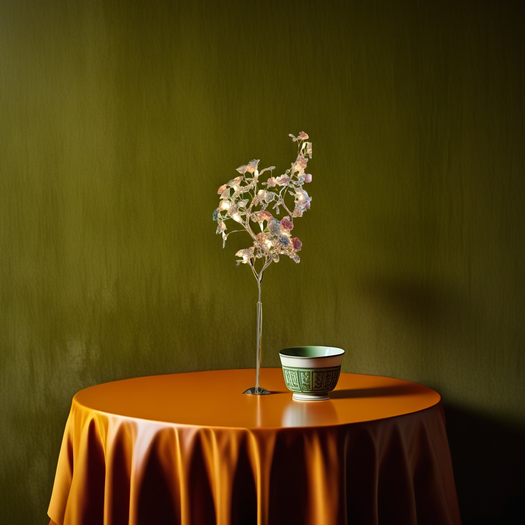 Decorative flower tree lamp LED warm light bedroom bedside decoration, festive atmosphere lamp