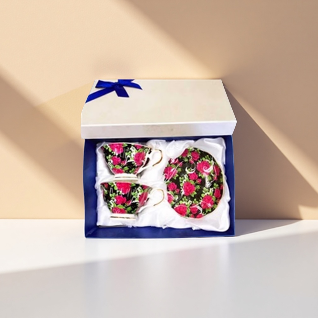 Set de té tazas de té con plato de té cerámica set de caja de regalo Specification image