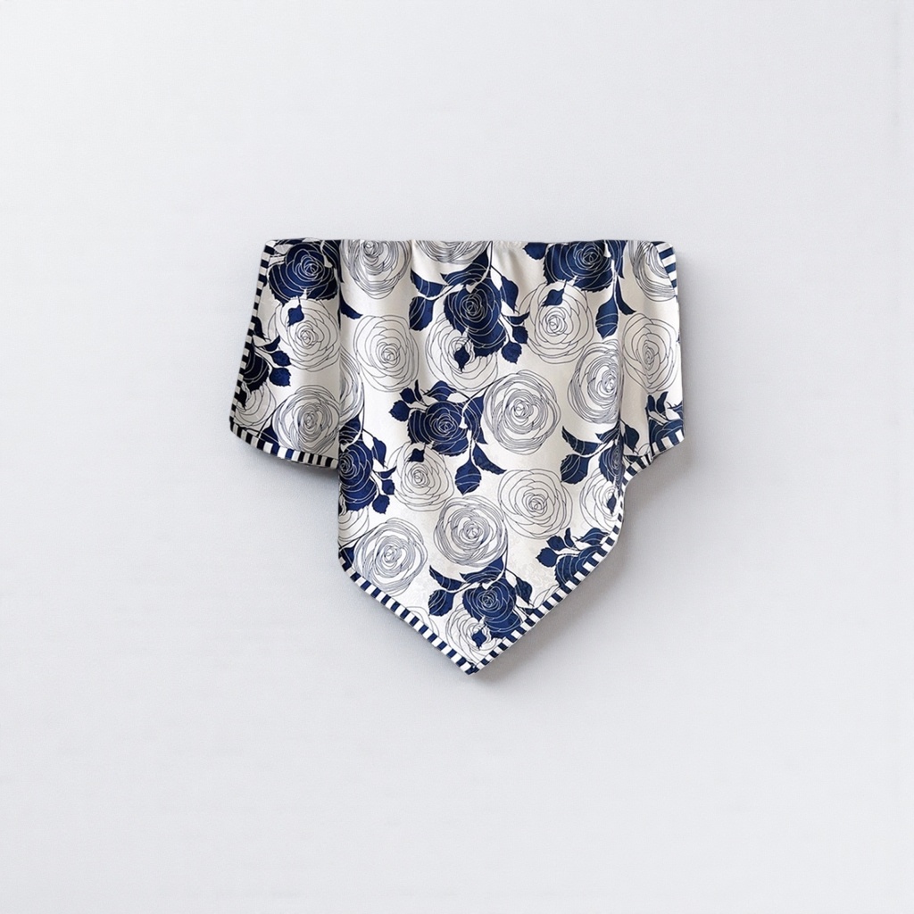 Floral patterned pure cotton scarves are fashionable, versatile and warm accessories for autumn and winter