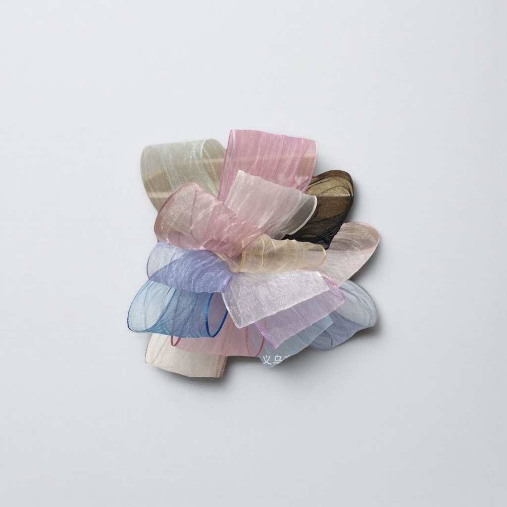 Colorful gauze ribbon bow decoration, handmade DIY hair accessory packaging gift ribbon Application Scenario