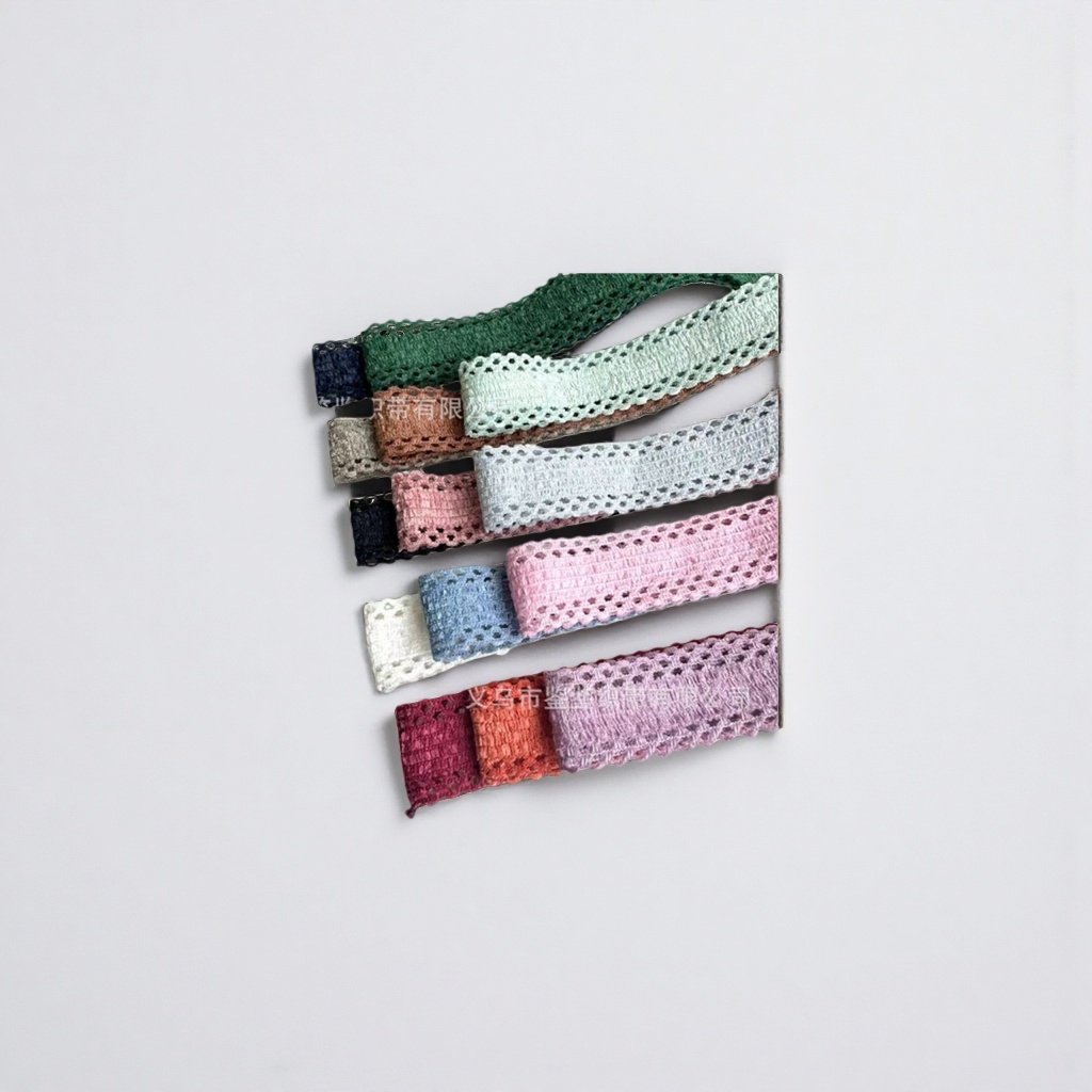 The width of the colored lace webbing can be selected. The lace decorative fabric is a DIY accessory Application Scenario