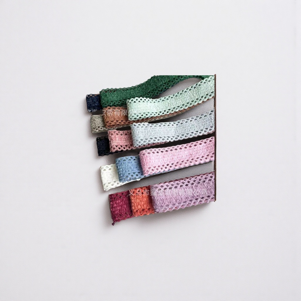 The width of the colored lace webbing can be selected. The lace decorative fabric is a DIY accessory Specification image