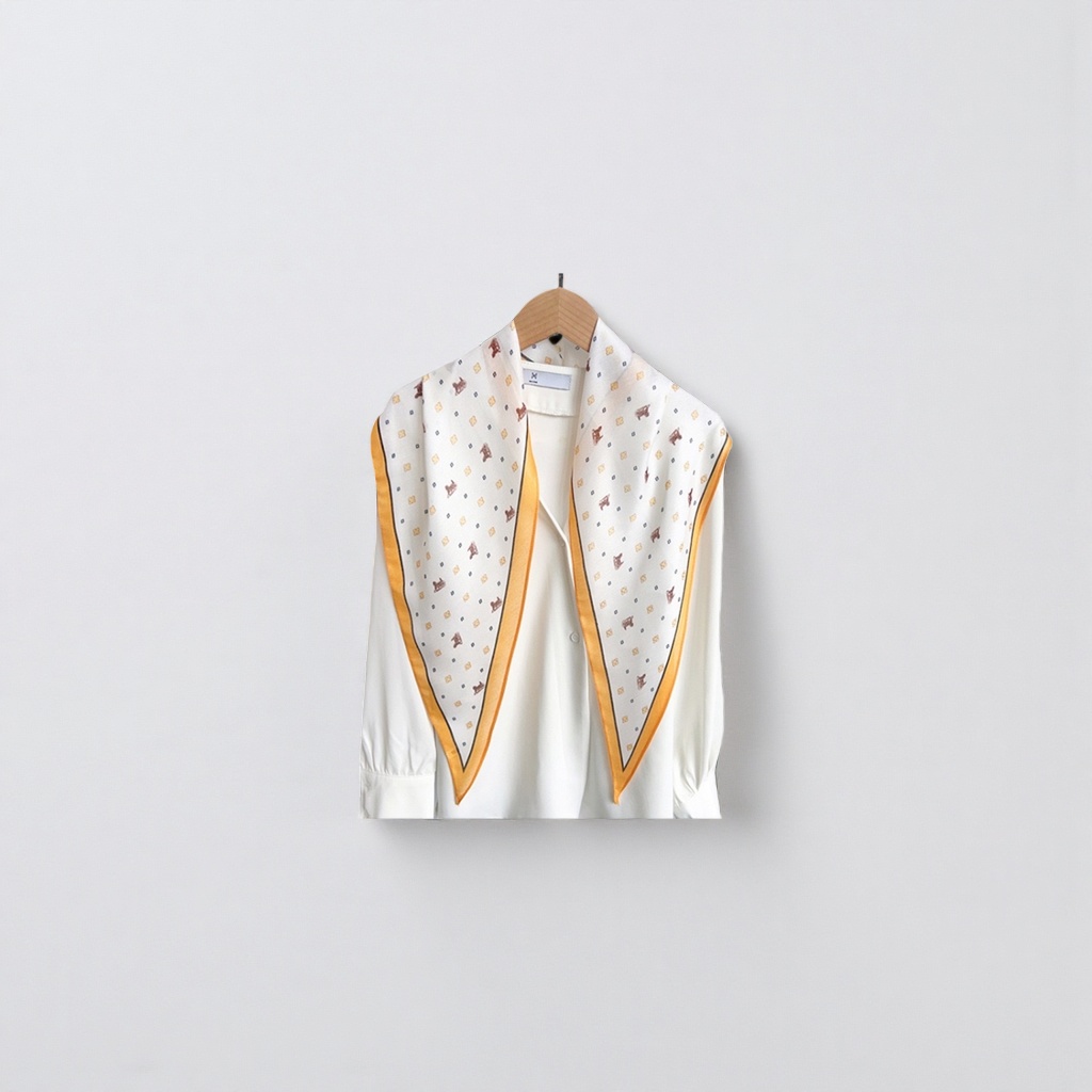 Silk scarves for women in spring and summer are thin, long and flowing, slimming and versatile Specification image