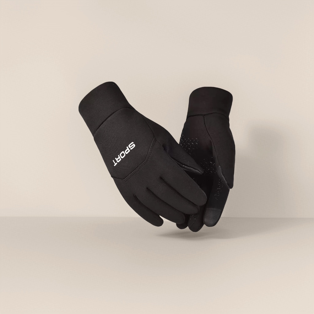 Black sports gloves are breathable, anti-slip, thickened and warm, suitable for cycling and fitness training Specification image