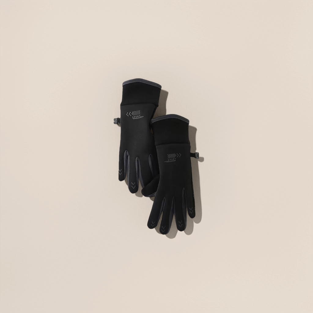 Black sports gloves, breathable, anti-slip, thickened and warm, for cycling and fitness training Application Scenario
