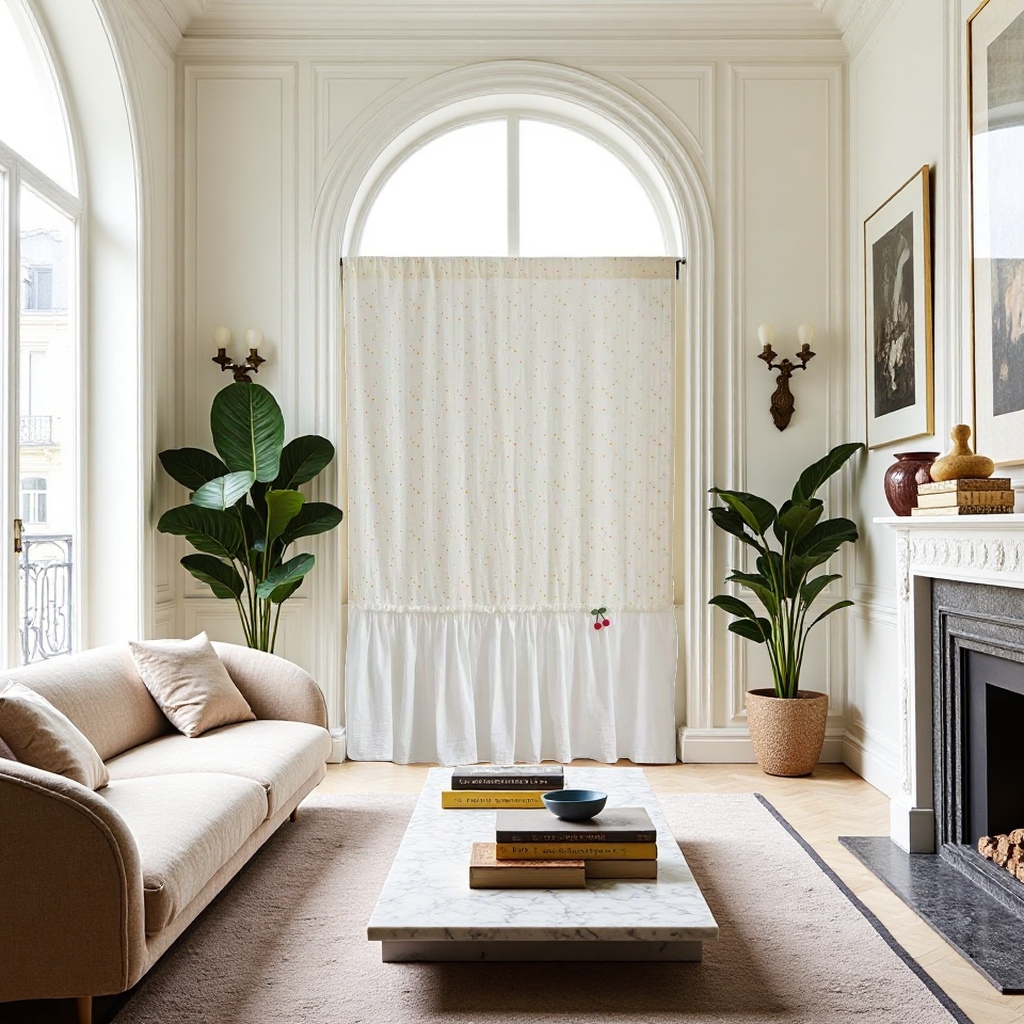 French-style, fresh and simple ins style, country floral, all-cotton curtains, partition door curtains, no need for drilling, half curtains, multiple sizes available Specification image