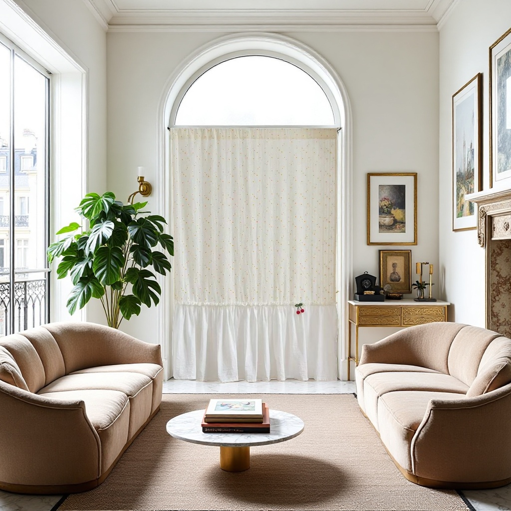 French-style, fresh and simple ins style, country floral, all-cotton curtains, partition door curtains, no need for drilling, half curtains, multiple sizes available details Picture