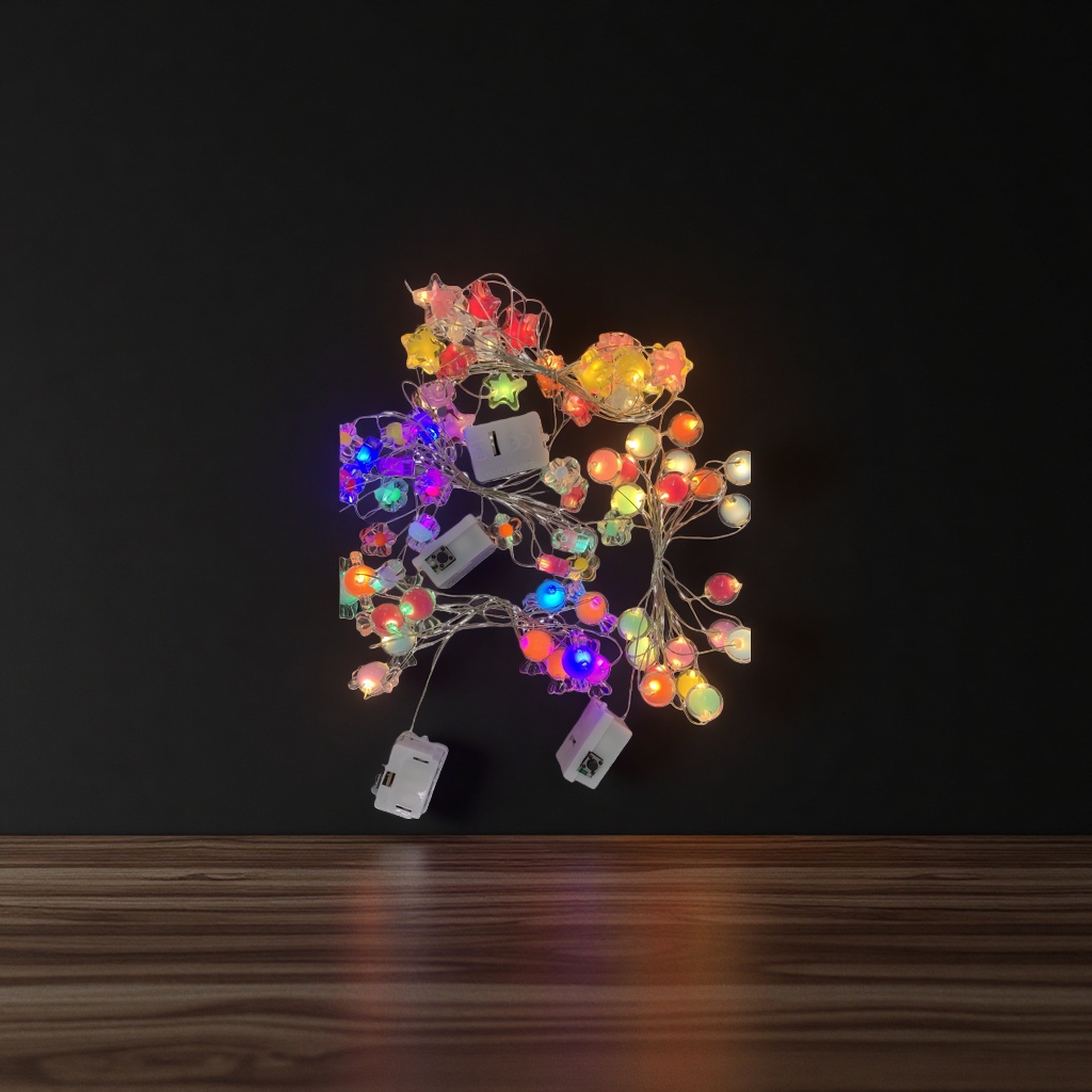 20-meter warm white decorative LED light string, festive atmosphere light