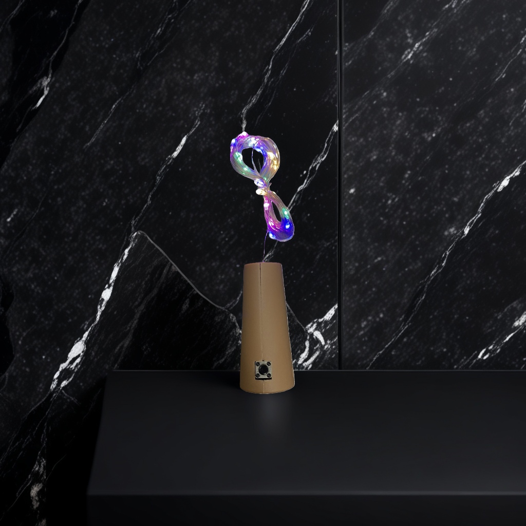 The cylindrical base of the luminous light string decorative colored light indoor ambient light warm white light