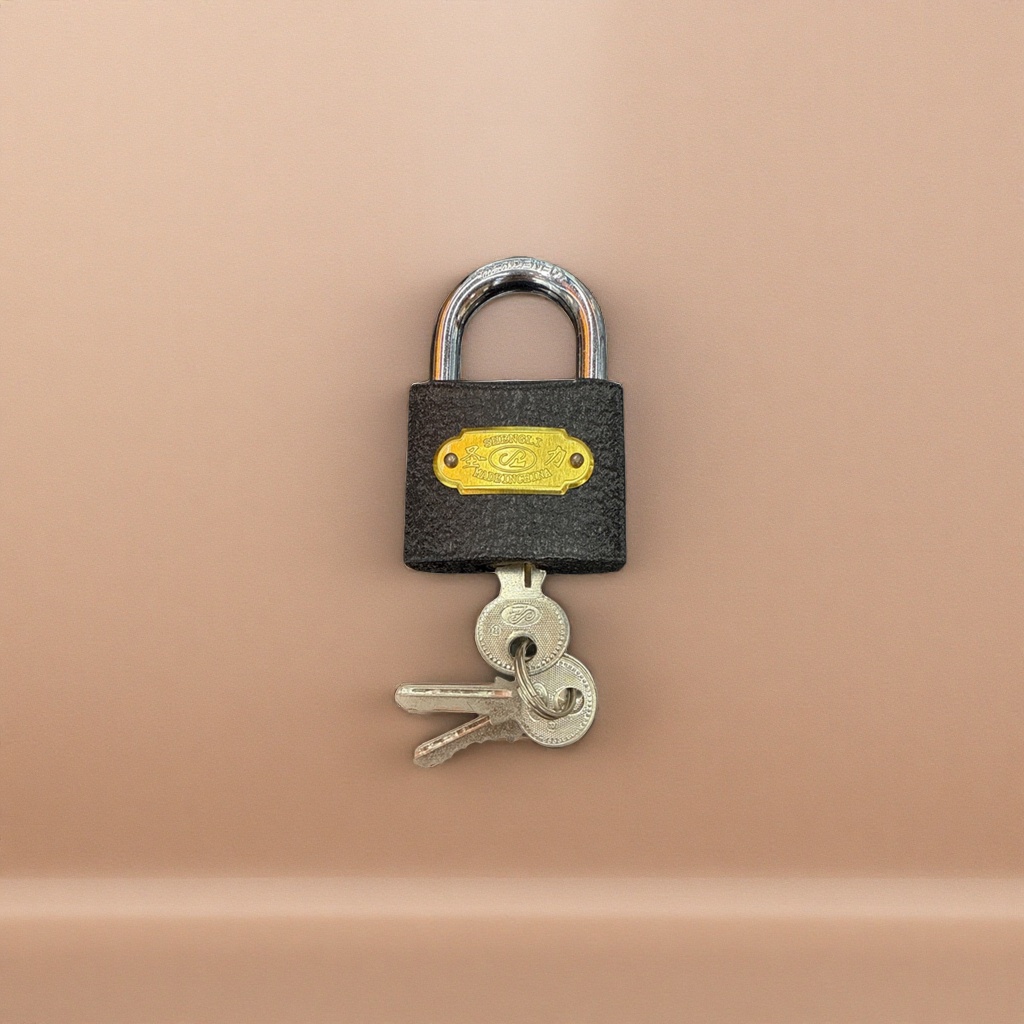 Metal padlock, anti-picking and durable hanging lock, home and office anti-theft lock
