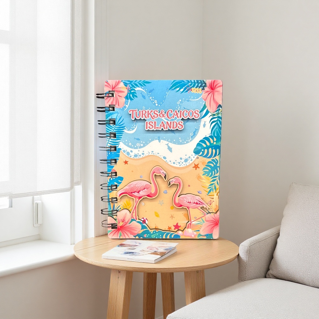 Tropical style Notebook A5, thickened blank inner pages, simple and artistic style planner