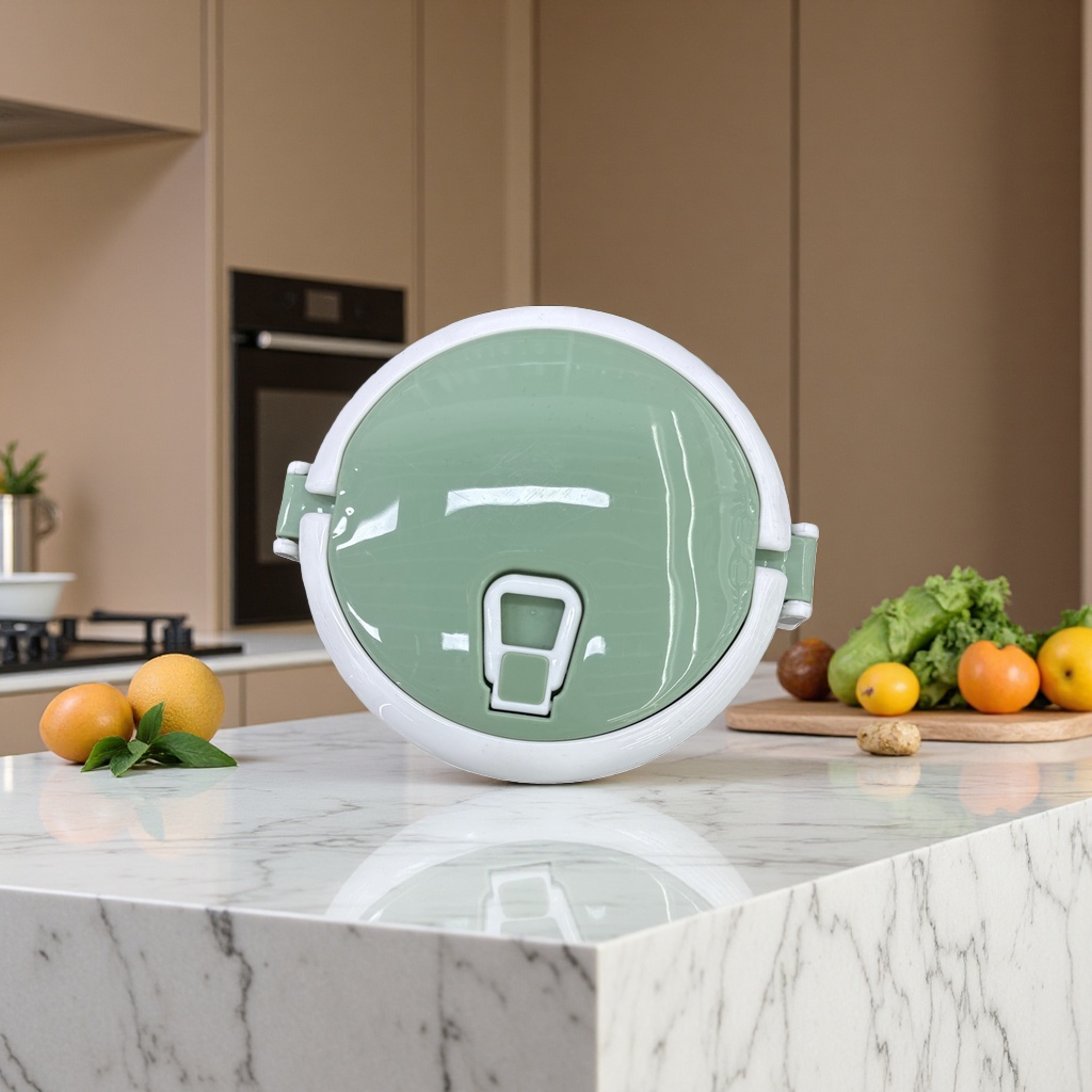 Stainless steel and glass dual-material portable lunch box, fresh-keeping sealed lunch box, daily necessities tableware