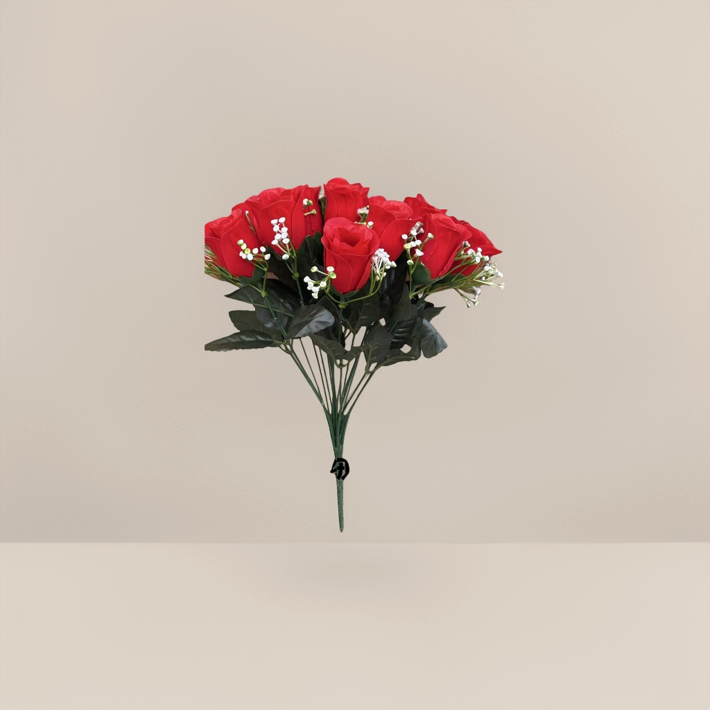 仿真红色玫瑰花束仿真玫瑰花玫瑰花瓣片花朵装饰产品图