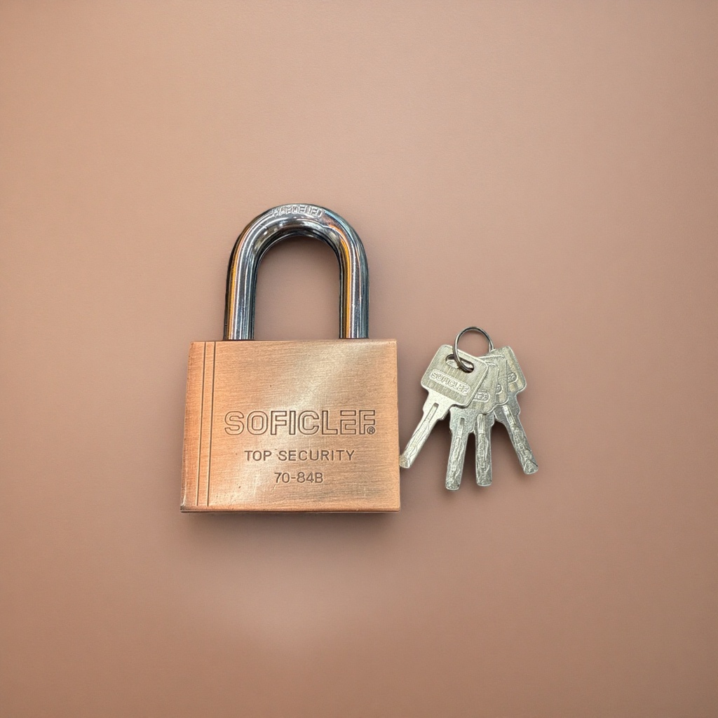 Copper-colored padlock with key, anti-theft and durable metal padlock Application Scenario