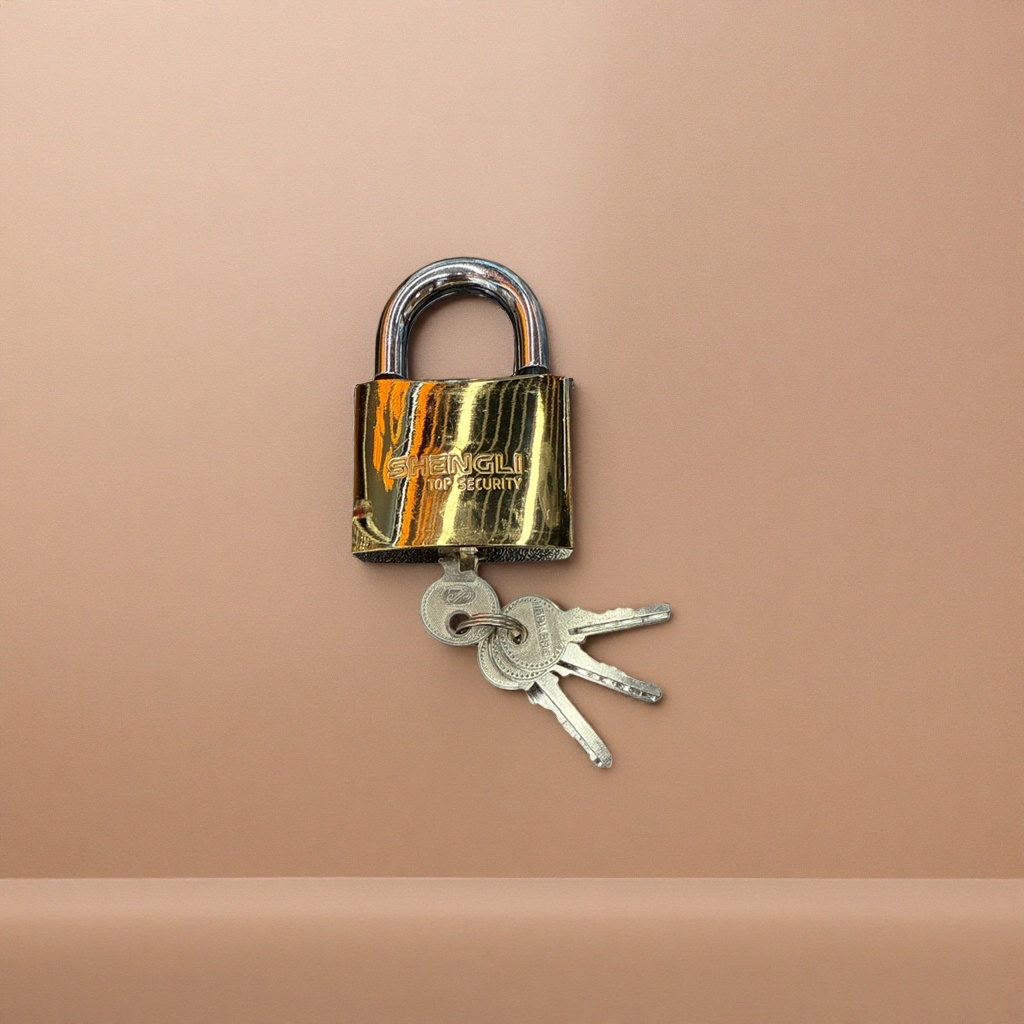 Golden padlock, copper anti-rust padlock, suitable for household storage cabinets and suitcases Golden padlock, copper anti-rust padlock, suitable for household storage cabinets and suitcases