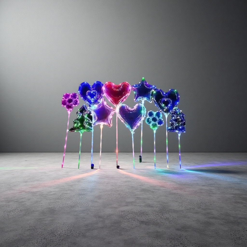 Luminous decorative heart-shaped star LED lighting fixtures Specification image