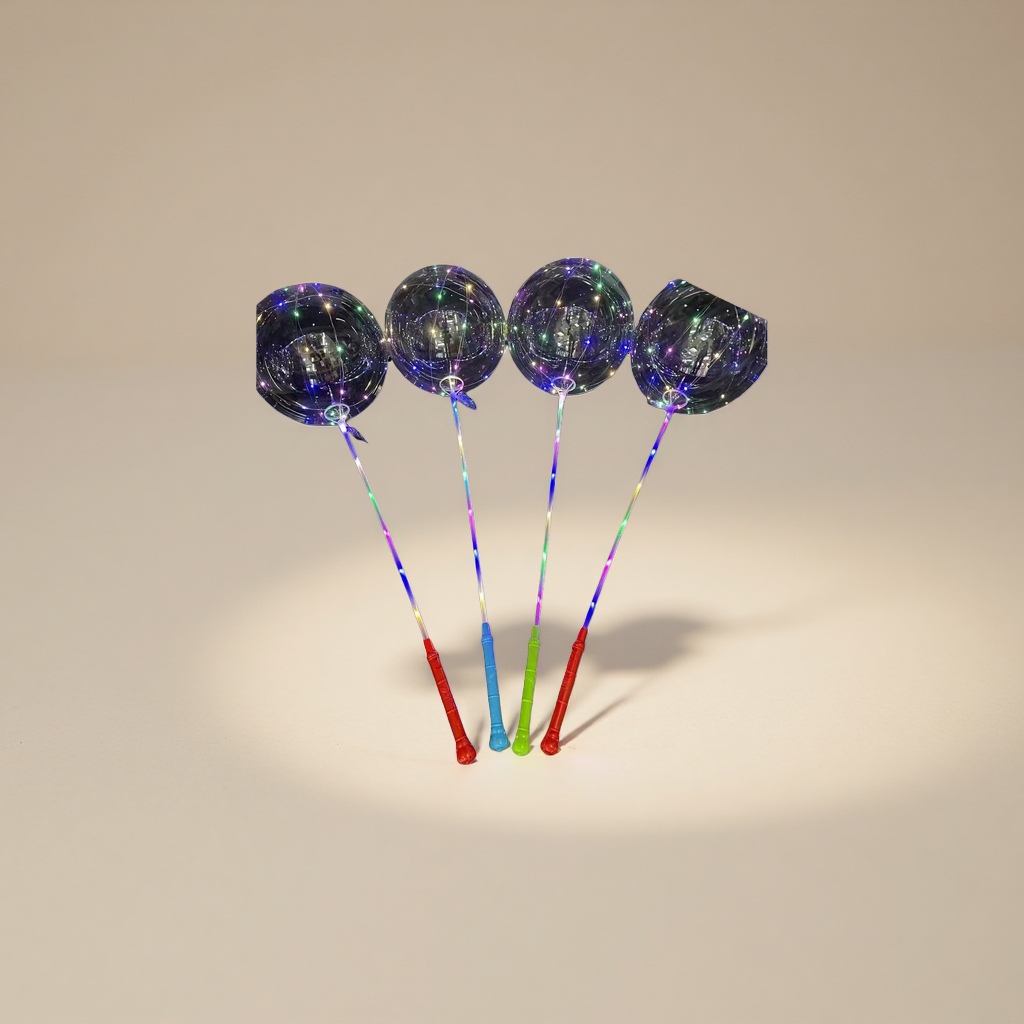 Luminous balloon transparent sphere with colorful light magic wand, festive party decoration Application Scenario