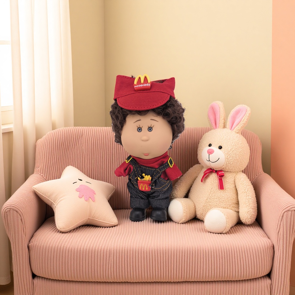 Cute fabric dolls, plush toys, home decoration items