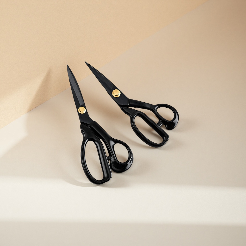 Black scissors, professional fabric cutting scissors, stainless steel sharp, multi-functional household scissors Application Scenario