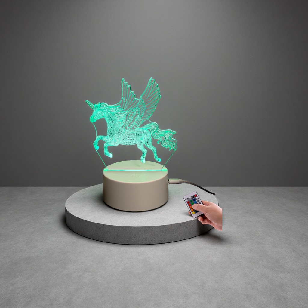 A cute and dreamy night light in the shape of a glowing unicorn for children's bedroom bedside atmosphere Specification image
