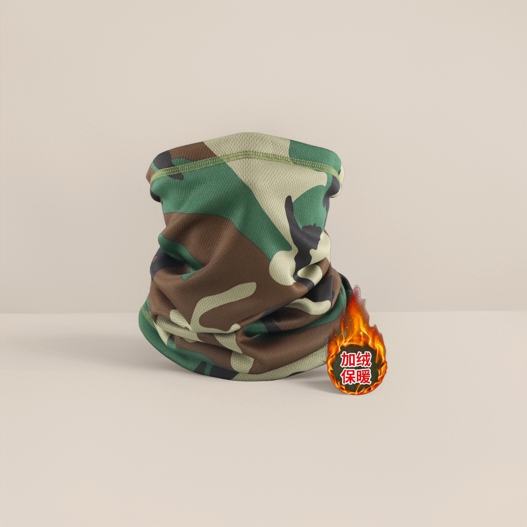 The camouflage pattern warm neck scarf is suitable for both men and women, providing protection against the wind in autumn and winter Specification image