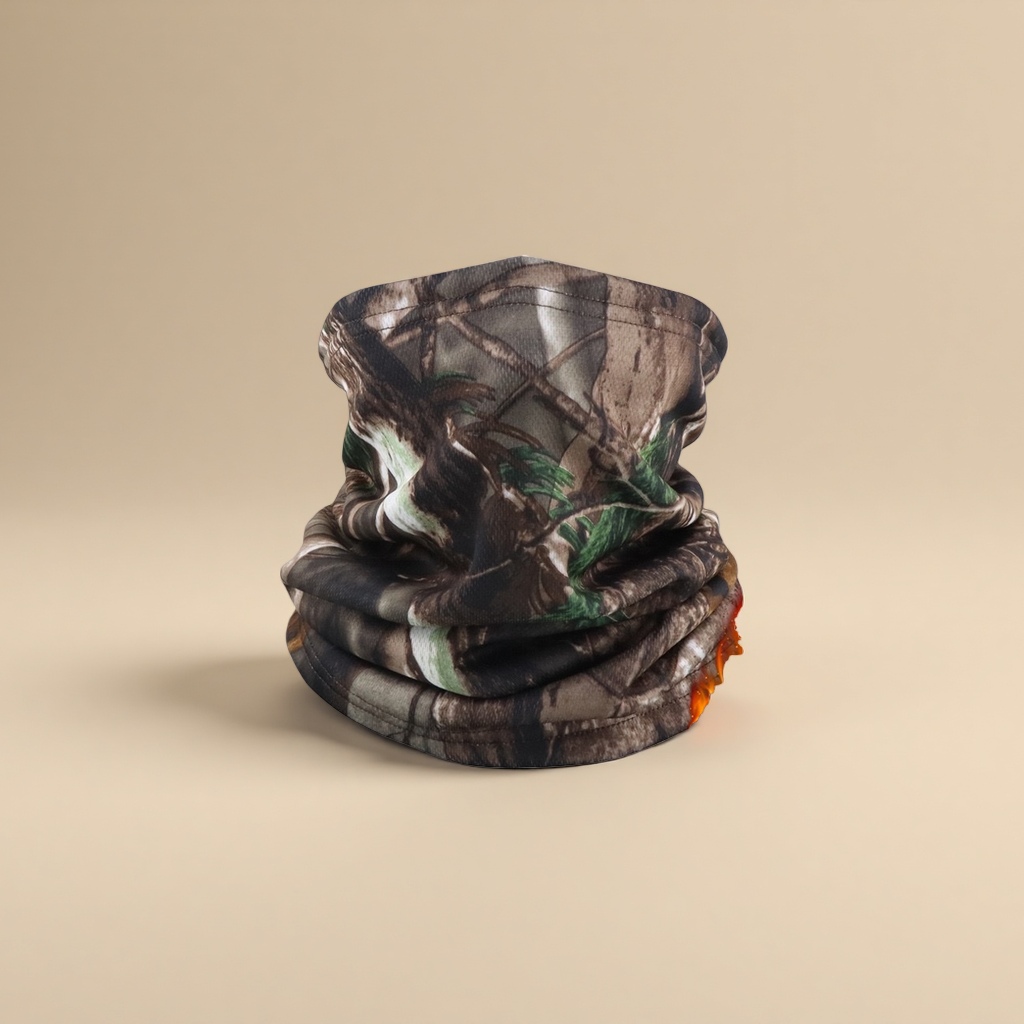 Camouflage pattern knitted scarf, elastic and breathable, suitable for all seasons for both men and women Specification image