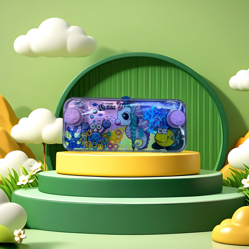 Cartoon ocean-themed stationery box, simple student storage pen case, multi-functional and portable