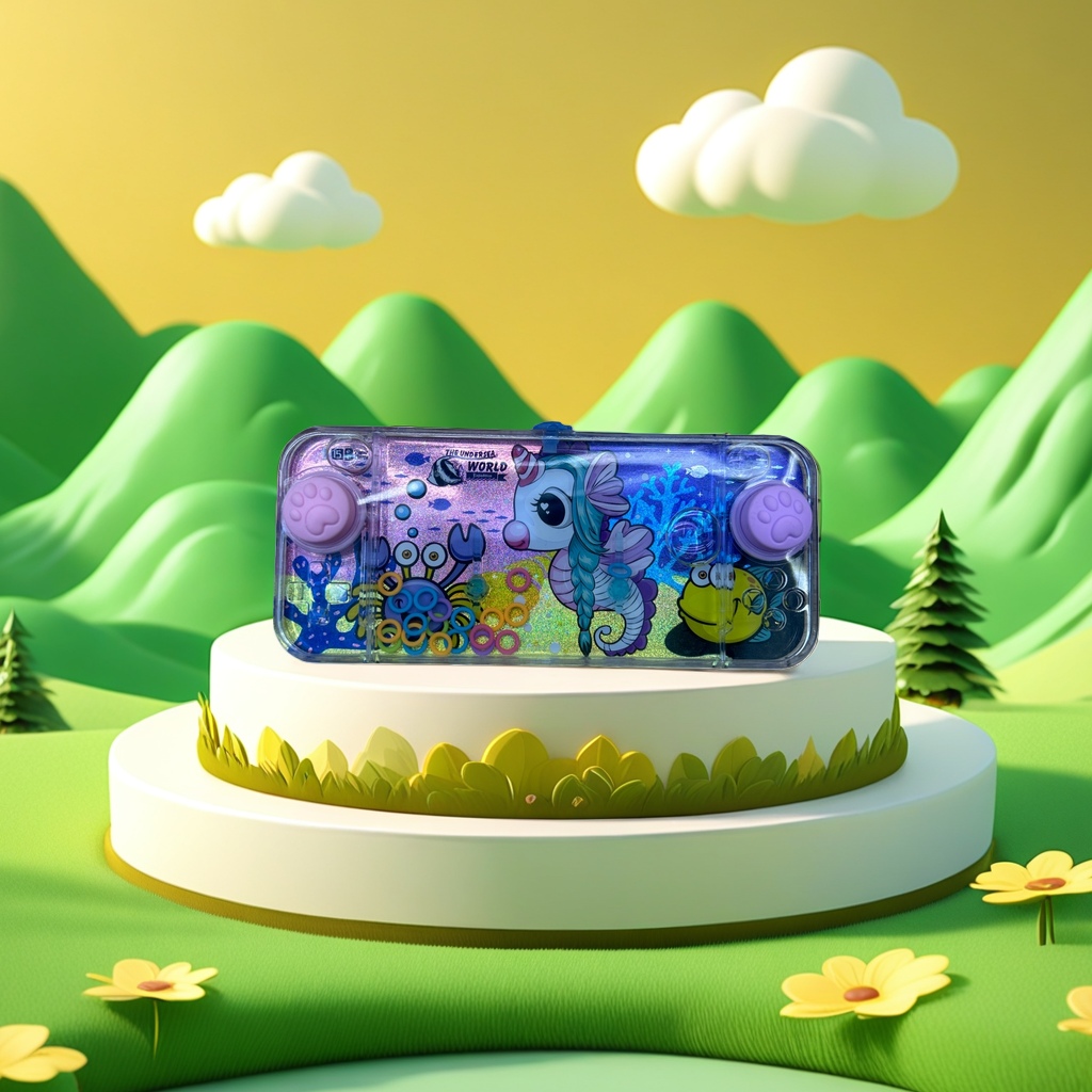 Cartoon ocean-themed stationery box, simple student storage pen case, multi-functional and portable details Picture