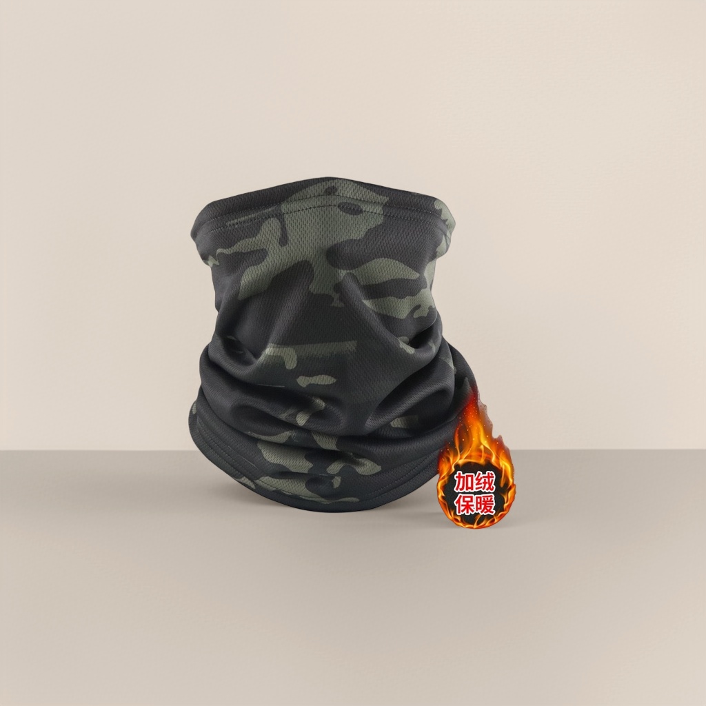 Camouflage pattern warm neck scarf for both men and women, suitable for outdoor sports, windproof and neck protection Camouflage pattern warm neck scarf for both men and women, suitable for outdoor sports, windproof and neck protection