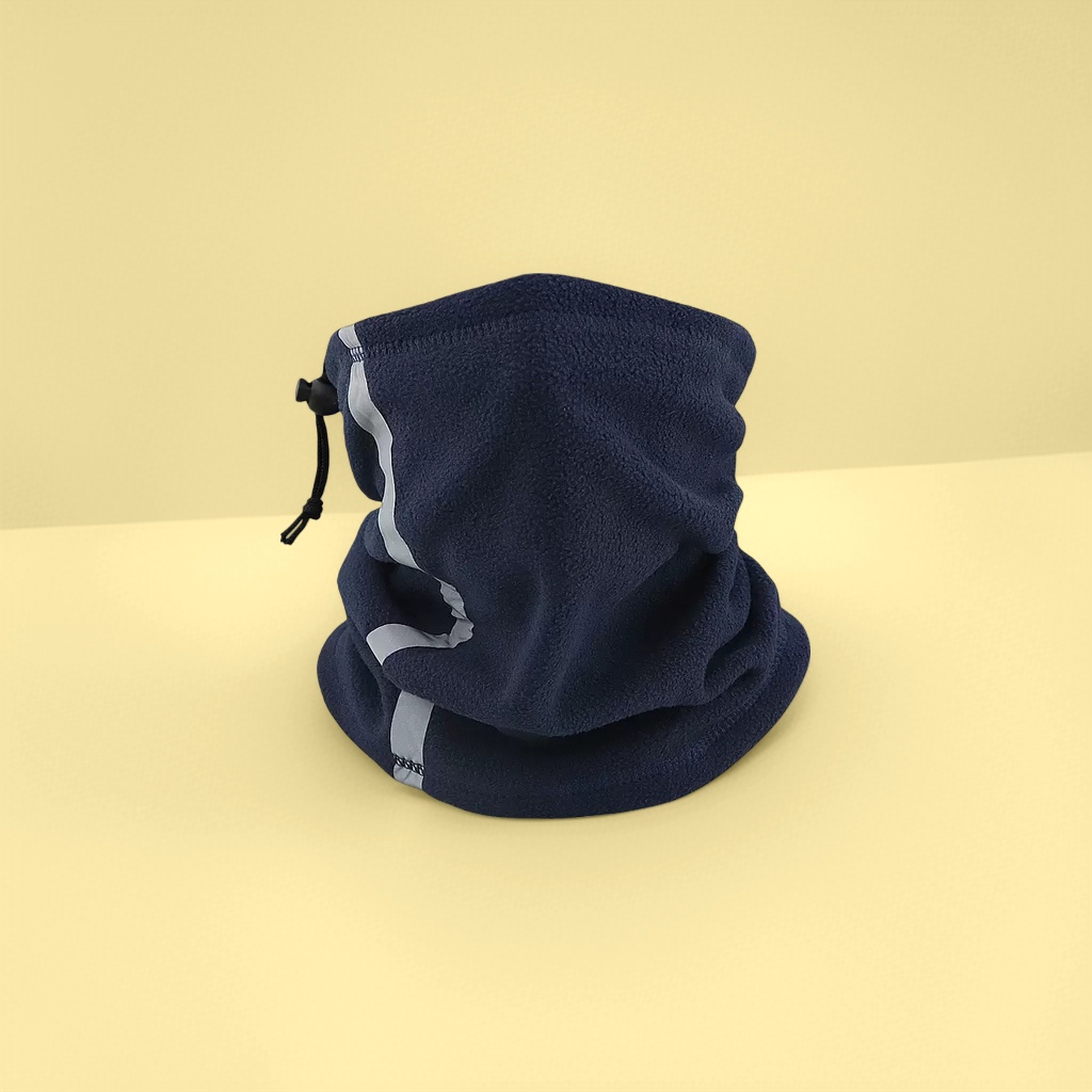 Deep blue warm neck cover, windproof thickened knitted scarf, suitable for autumn and winter Application Scenario