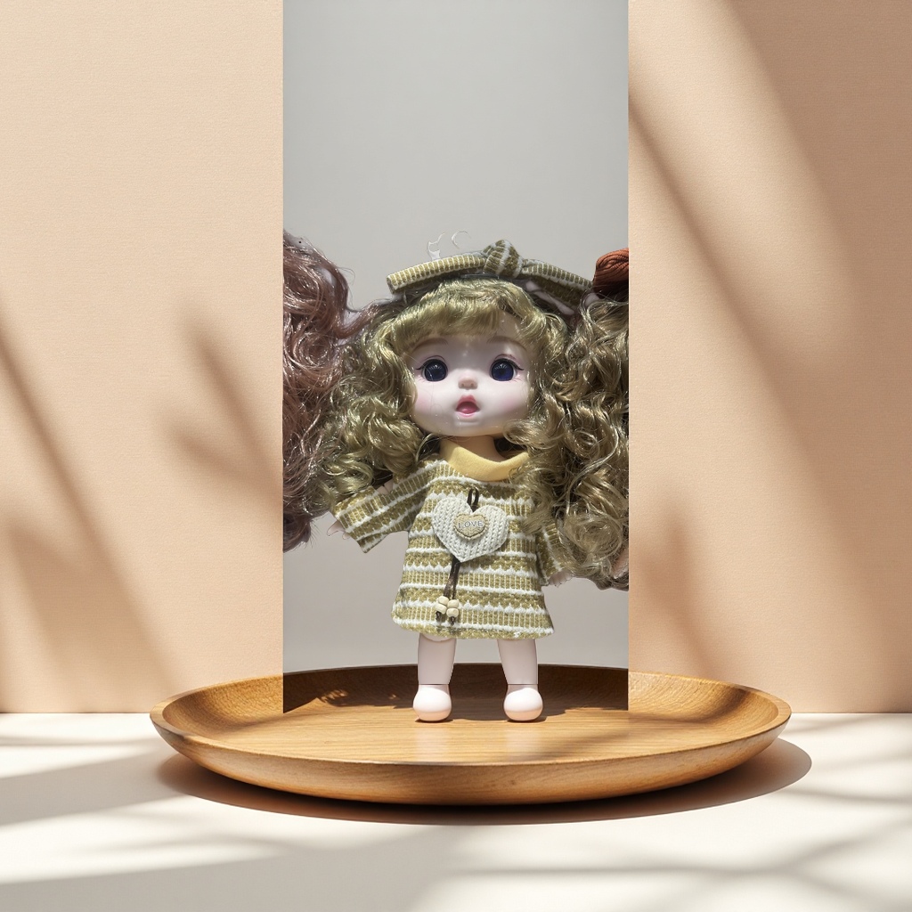 Soft cotton and linen material dolls are decorative items for the living room and bedroom