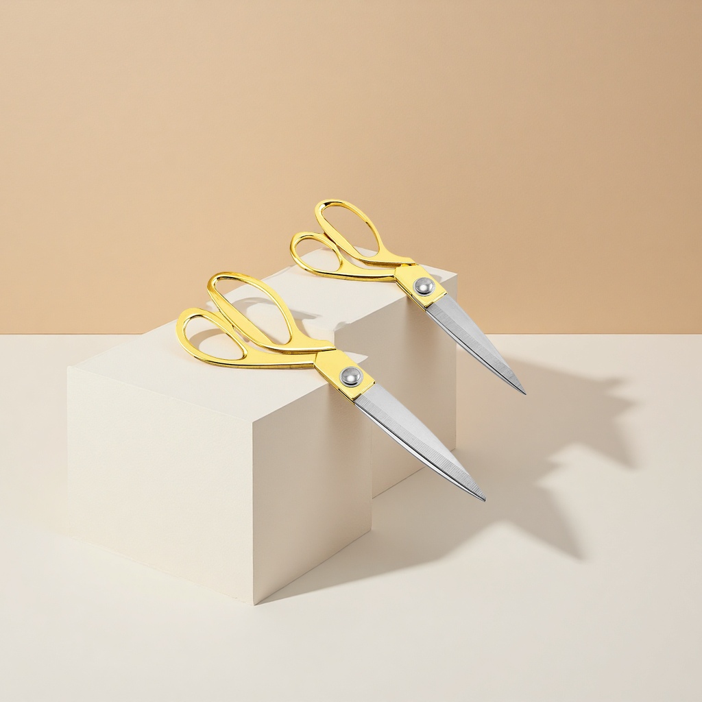 Golden Scissors, professional fabric cutting scissors, stainless steel sharp, multi-functional household scissors Application Scenario