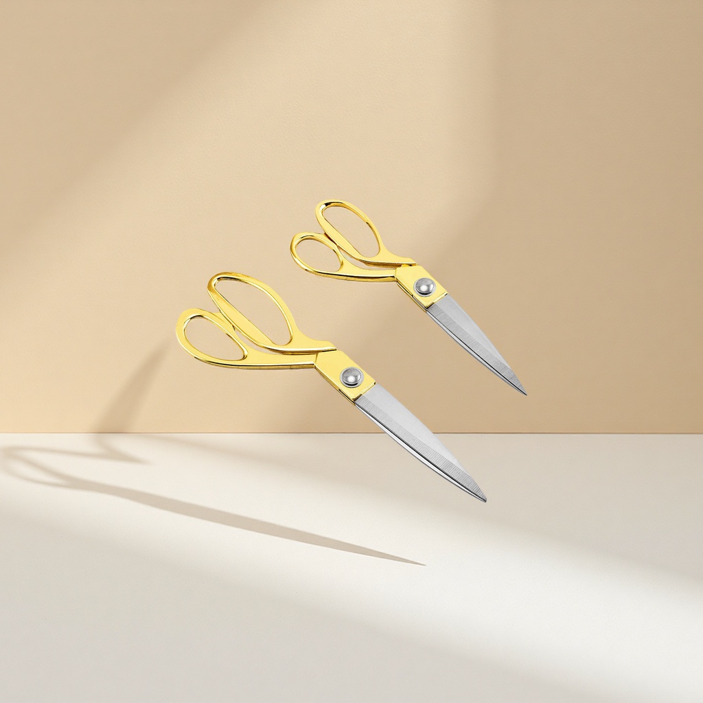 Golden Scissors, professional fabric cutting scissors, stainless steel sharp, multi-functional household scissors Specification image