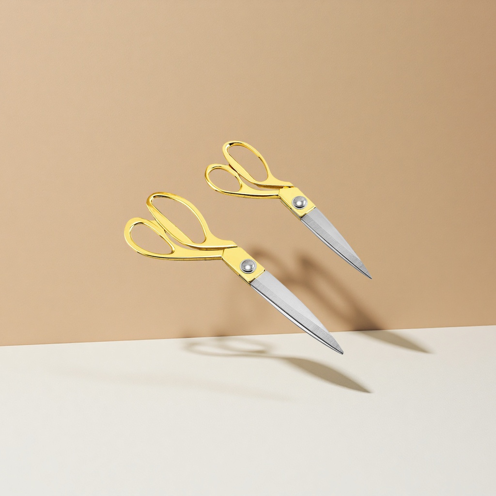 Golden Scissors, professional fabric cutting scissors, stainless steel sharp, multi-functional household scissors