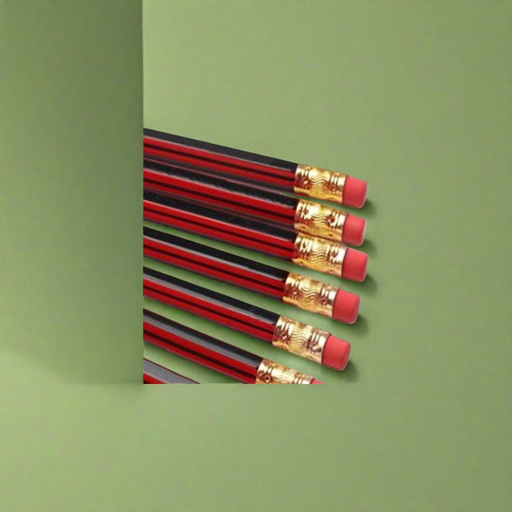 Rojo negro rayas lápiz estudiante papelería examen dibujo especial instrumentos de escritura details Picture