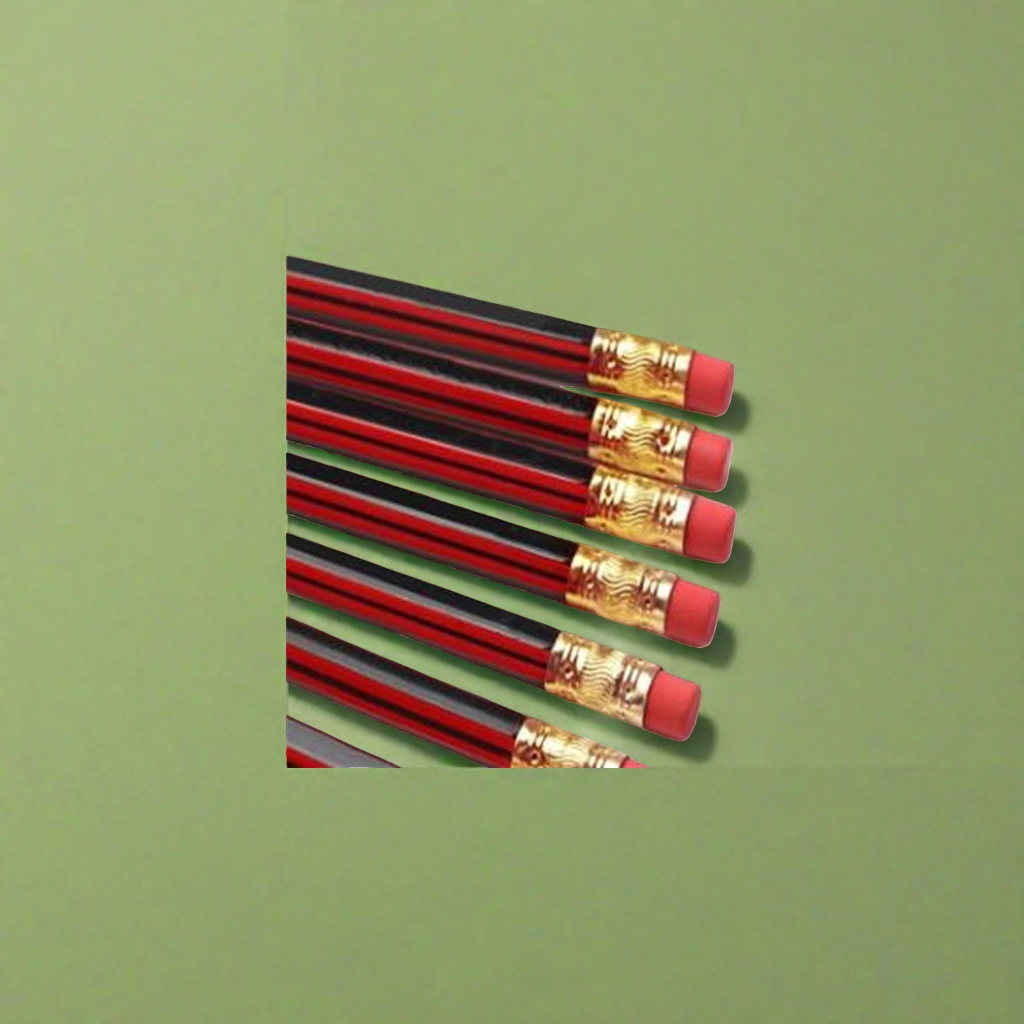 Rojo negro rayas lápiz estudiante papelería examen dibujo especial instrumentos de escritura Specification image
