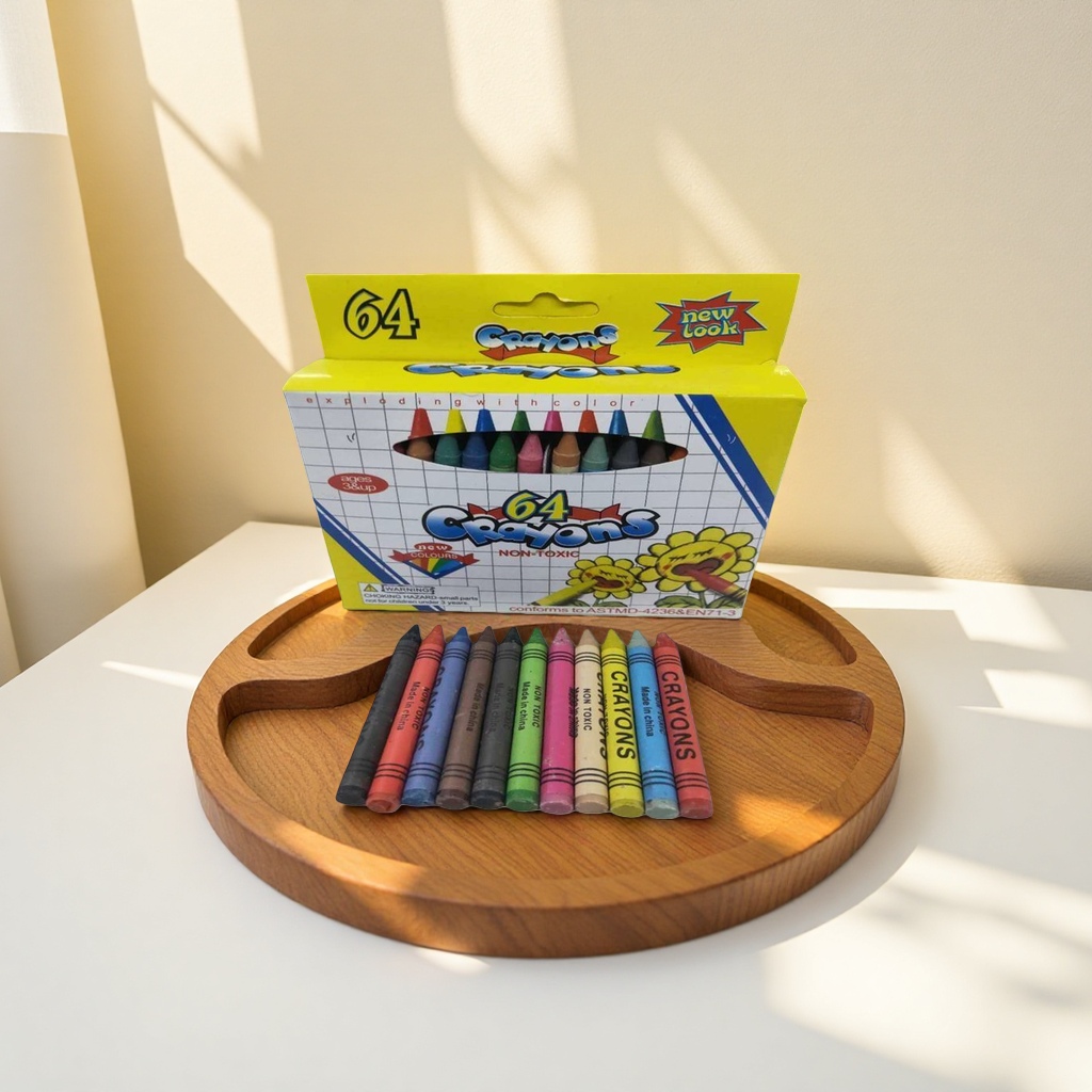 The Deli Colored Crayon Set includes a crayon box and 36-color children's drawing supplies Specification image